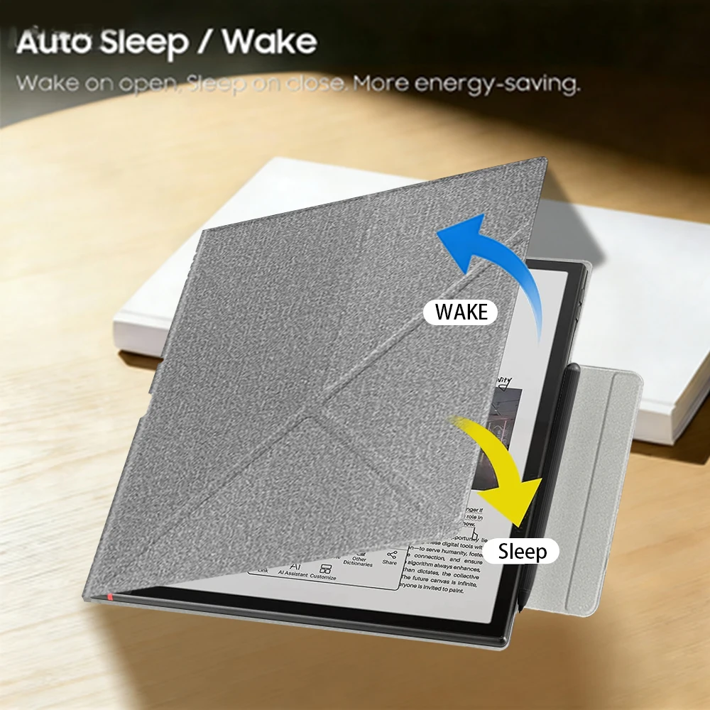Multi Angle Y-Fold Stand Auto Sleep/Wake with Pencil Holder Funda Case For Onyx Boox Note Air3C Air4 C Air5 C, 10.3