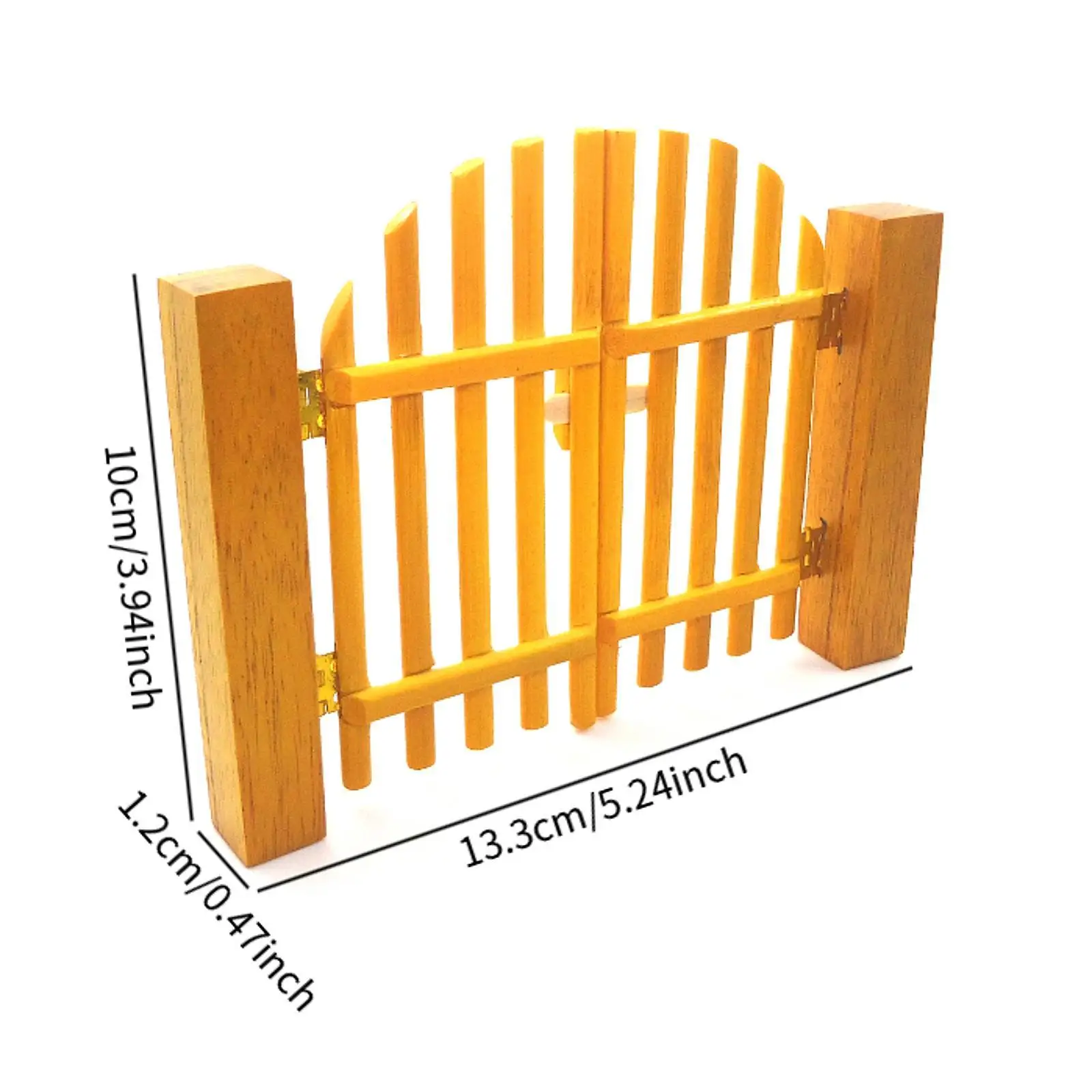 Miniature Wooden Gate Dollhouse Fence Model for 1 12 Doll House Furniture Antique Style Micro Landscape Decor