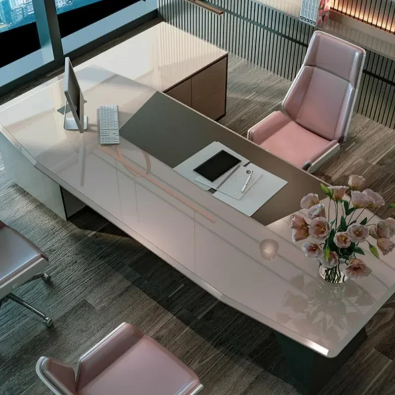 L Shaped Makeup Office Desk Executive Work Bedroom Conference Computer Desk In Stock Reading Escritorio Oficina Modern Furniture