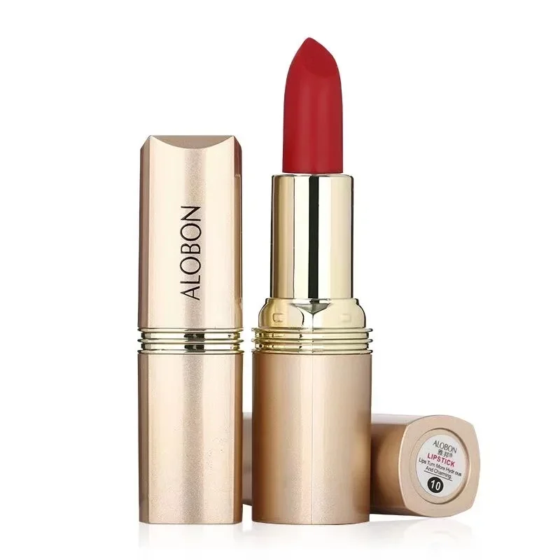 10 Colors Pink Lipstick Waterproof Matte 24 Hours Long Lasting Non-Stick Cup Red Rose Lip Tint Velvet Cosmetic Women Make Up