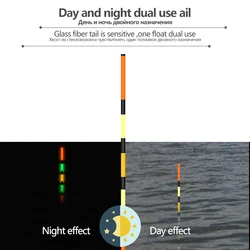 Flotador luminoso Nano súper largo para pesca vertical en lago