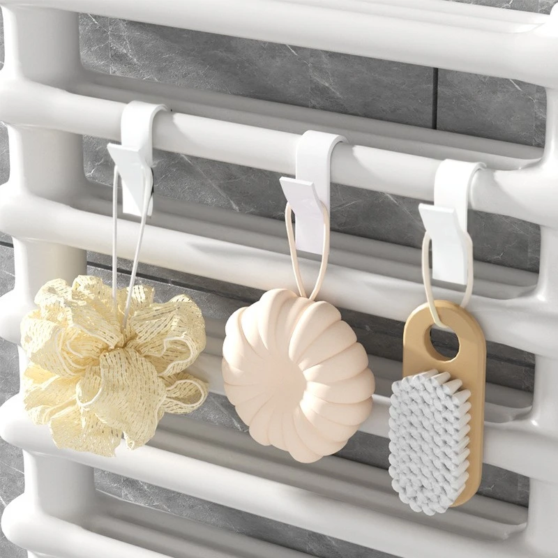 Bathroom Hanger Clips Heated Towel Radiator Rail Hooks Storage Racks Clothes Scarf Hanger Hooks Holder