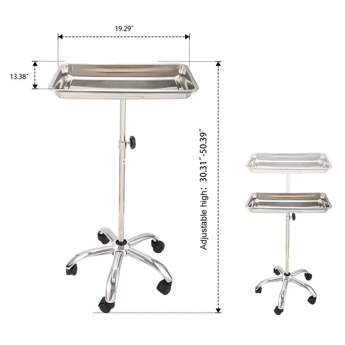 Cosmetologist Assistant Stainless Steel Wheel Hair Rehabilitation Treatment Supplies