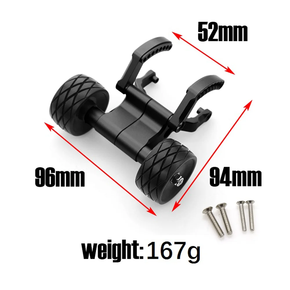 Double Wheel Adjustable Wheelie Bar Raise Head Wheel for 1/10 Traxxas E-REVO E-REVO 2.0 RC Car Upgrade Parts,3