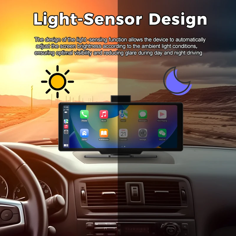 Maustor Latest 4K ADAS 10.26" IPS Touch Screen Dual Track Stereo Car Radio GPS Navigation Wireless Android Auto Carplay