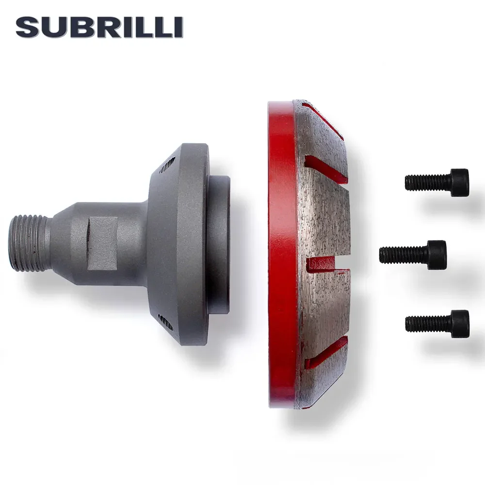 SUBRILLI diamond grinding wheels with 1/2 Gas flange adaptor CNC router bit profiling wheel abrasive grinding tool