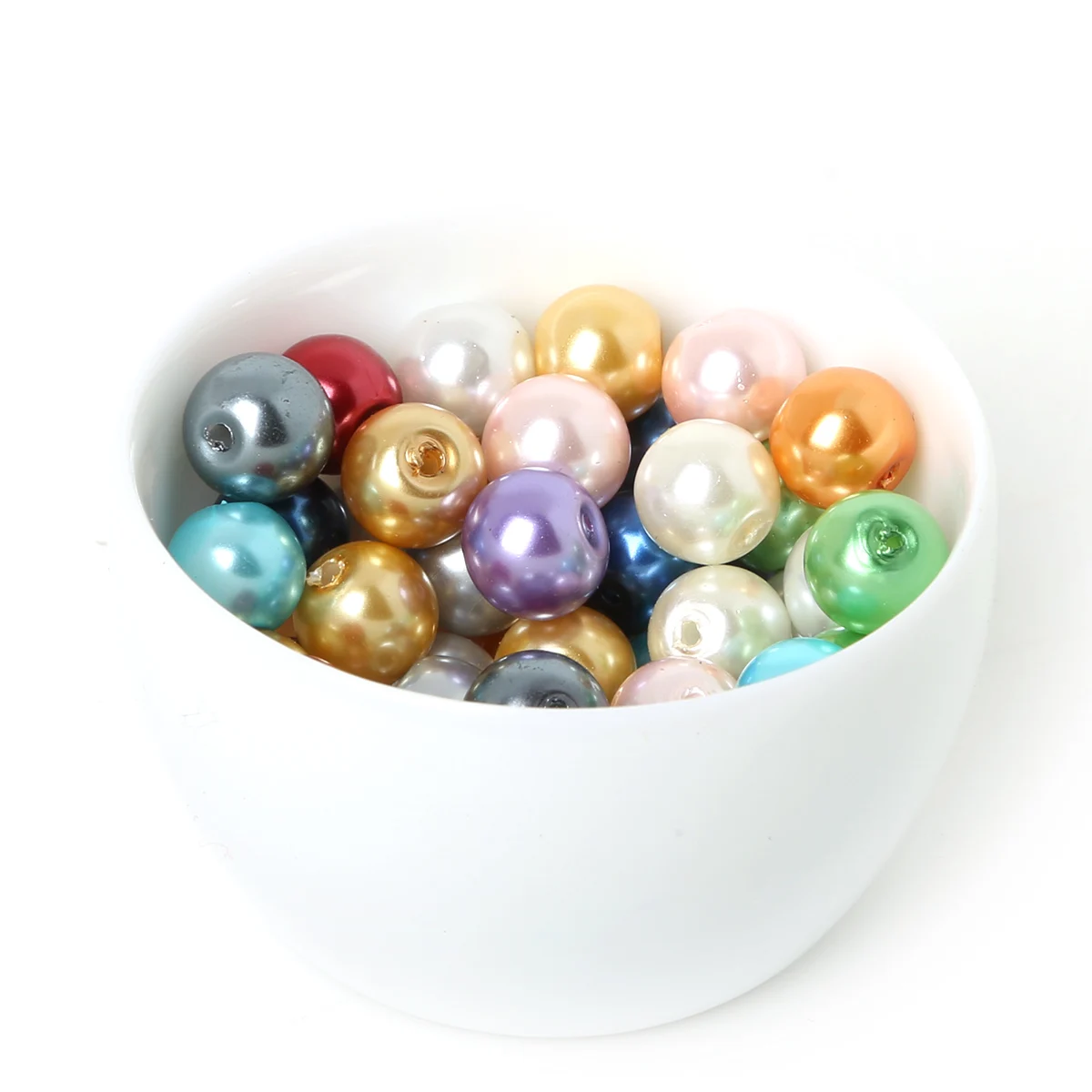 4/6/8/10mm Glass Beads Imitation Pearls Beads Round Pearl Beads For Jewelry Making Bracelet Necklace DIY Jewelry Findings