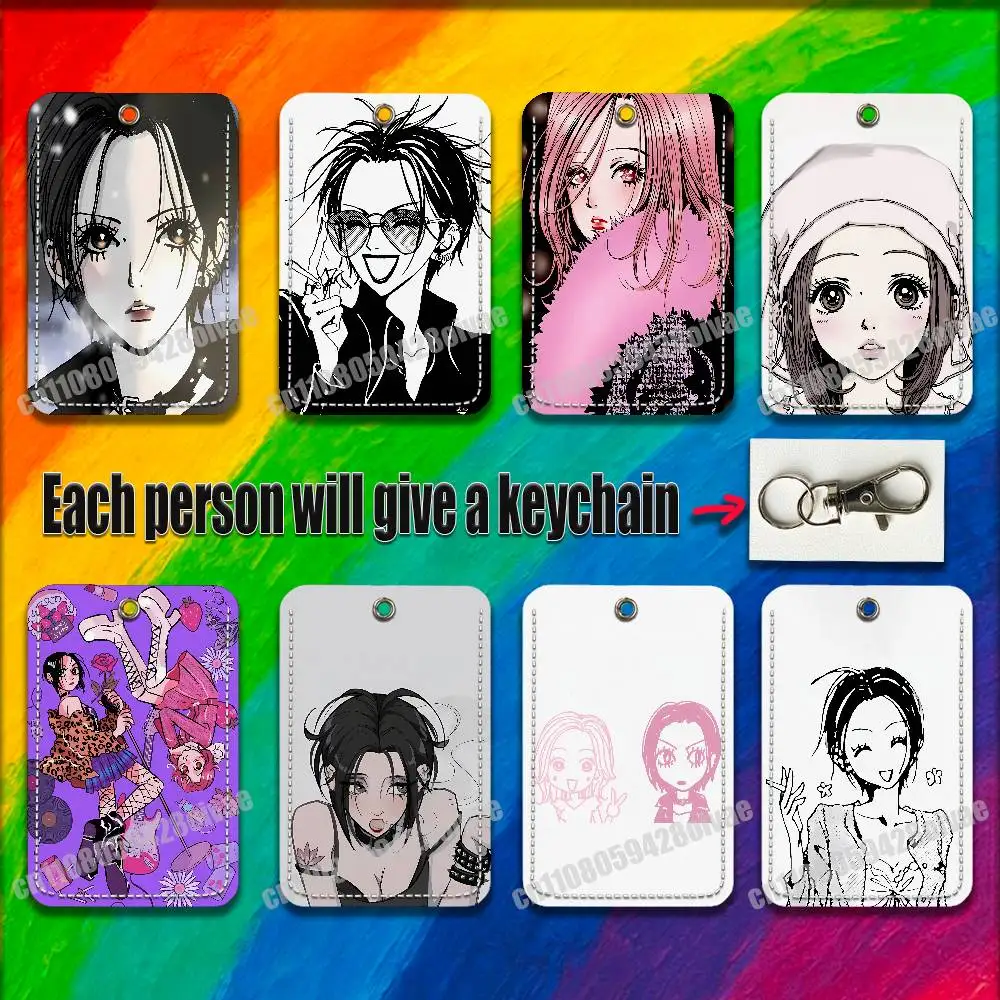 

Anime N-Nana Osakis Hachis For ID Clips Credit Bank Bag Bus Meal Card Holder Cover Pocket Decoration Keychain