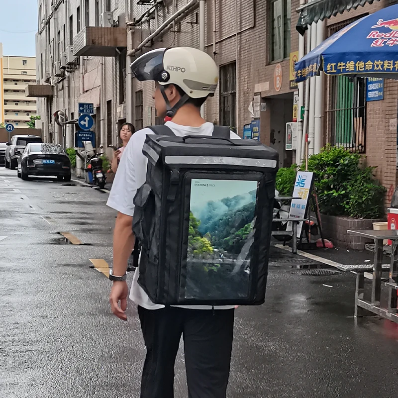 

Подвижный рекламный щит для ходьбы, рекламный ЖК-дисплей, 18,5 дюймов, 1000 нит, рюкзак, водонепроницаемый рекламный щит