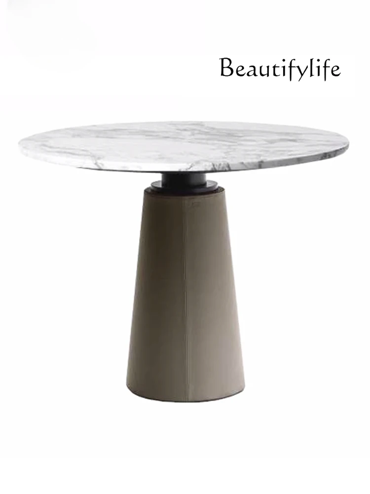 

Marble round Table Modern Minimalist Sales Office Conference Table