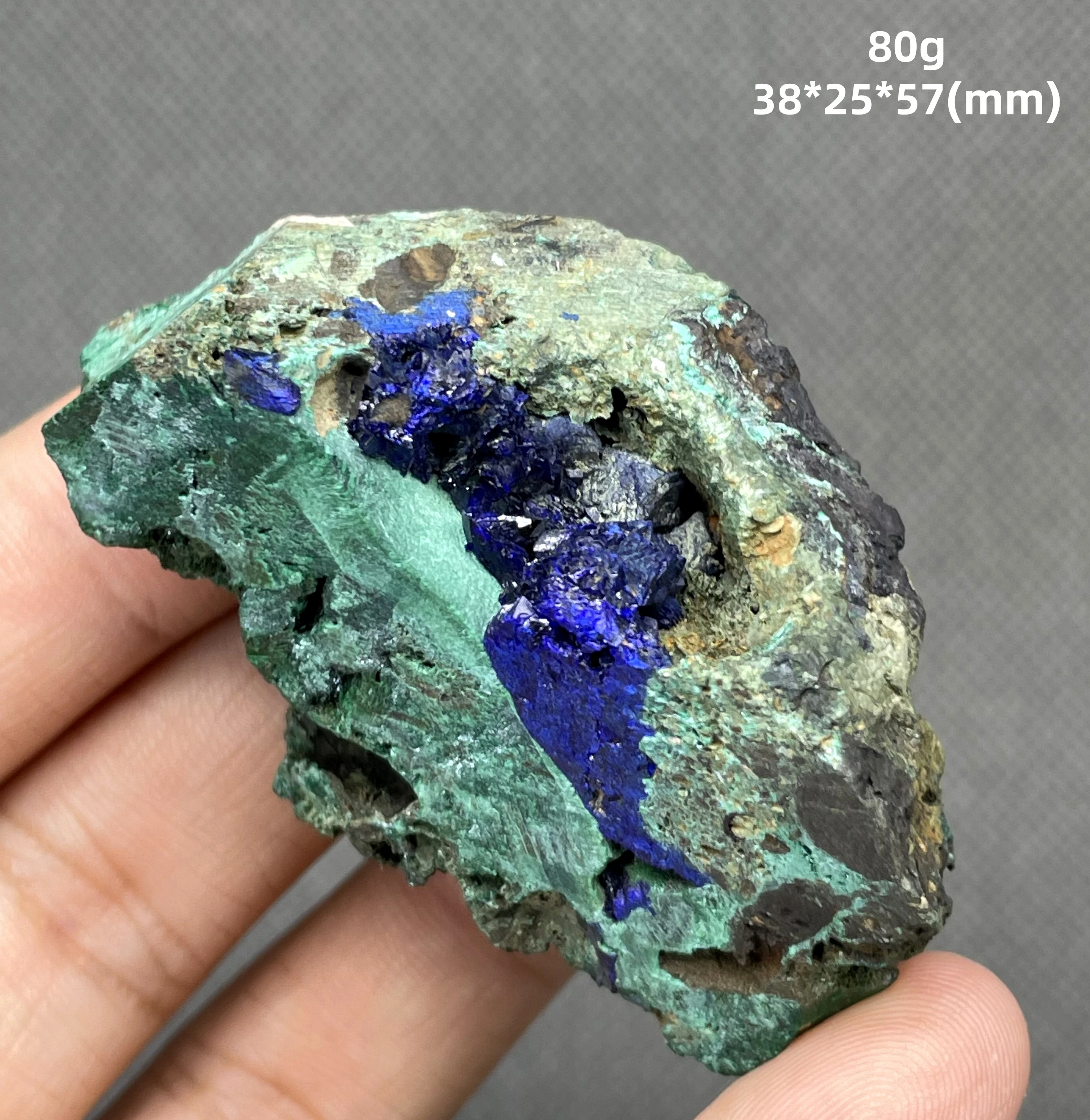 

80 g Natural Single crystal Azurite mineral crystal specimen healing from China (crystals and stones Quartz crystal stones )