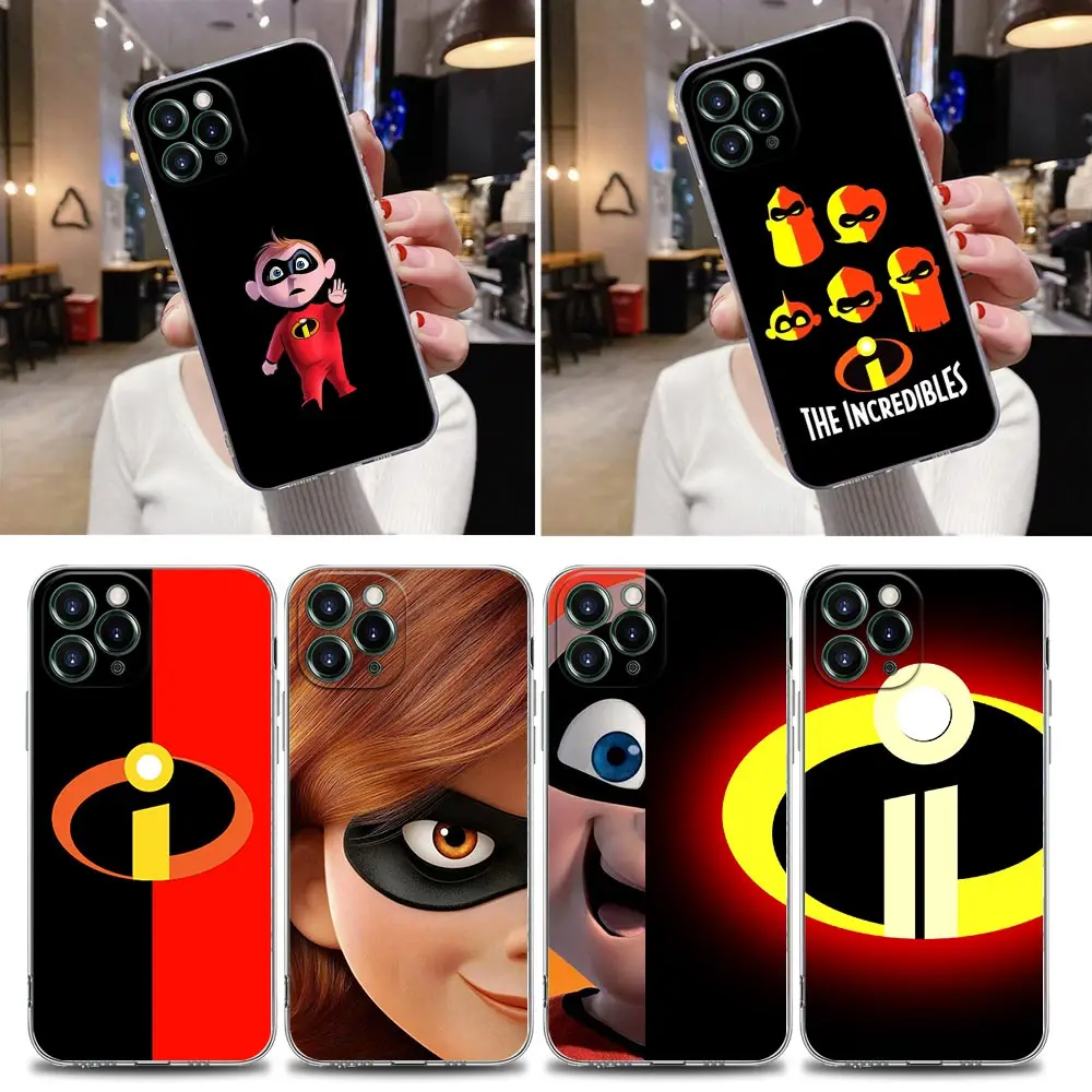 Cartoon The Incredibles Clear Case For iPhone 16 15 14 13 12 11 Pro Max Mini Xs X 7 8 Plus Cover For iphone 16 Pro Case Silicone