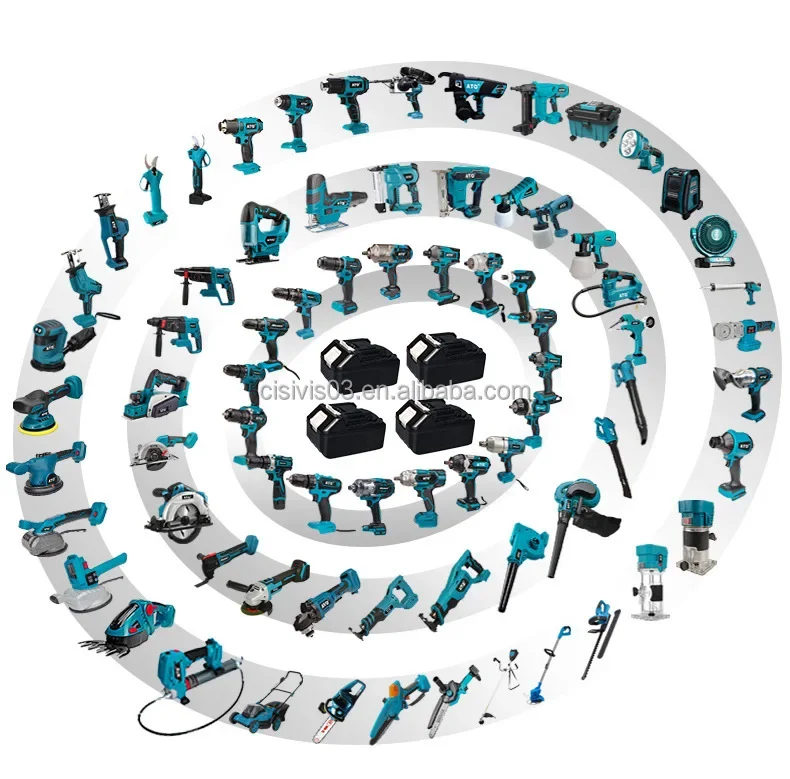 Factory Price Cordless 21V lithium battery power tools set combo battery universal brushless electric tools kit