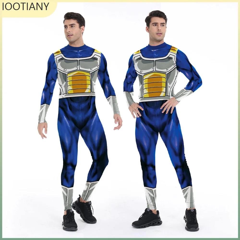 

IOOTIANY Anime Cosplay Goku Costume Adult Men's Jumpsuit Halloween Carnival Party Stage Dance Performance Costume Zentai Suit
