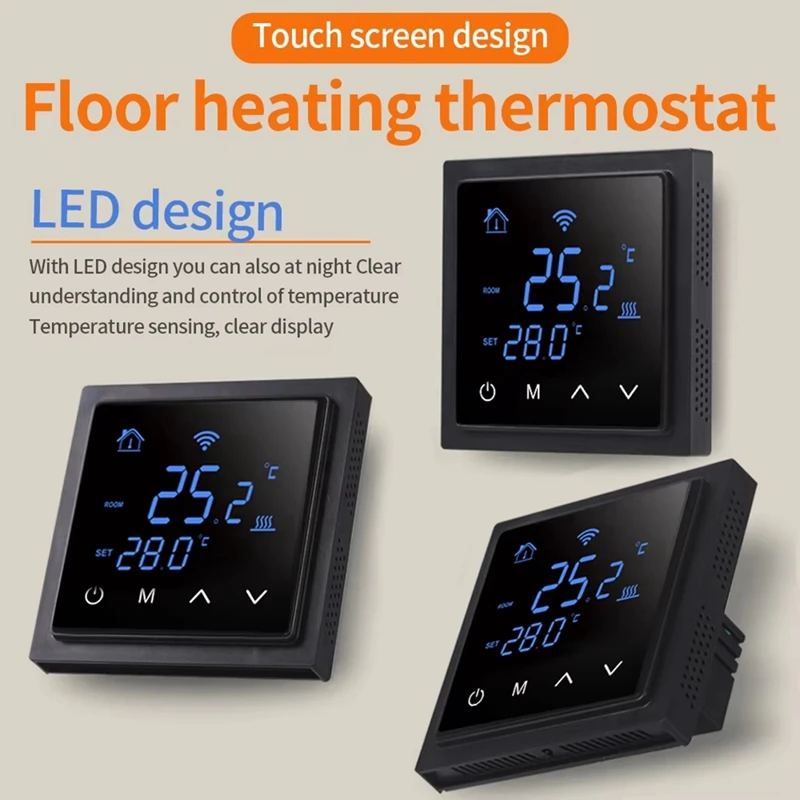 ABGR-Smart Home Thermoregulator WIFI Warm Floor Thermostat Remote Control For 16A Floor Heating Temperature Controller