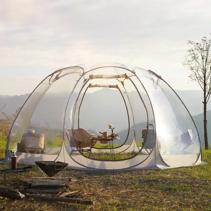 

Outdoor Transparent Tents Quick Automatic Opening Household Portable Camping Picnic Tents Windproof Rainproof Camping Equipment