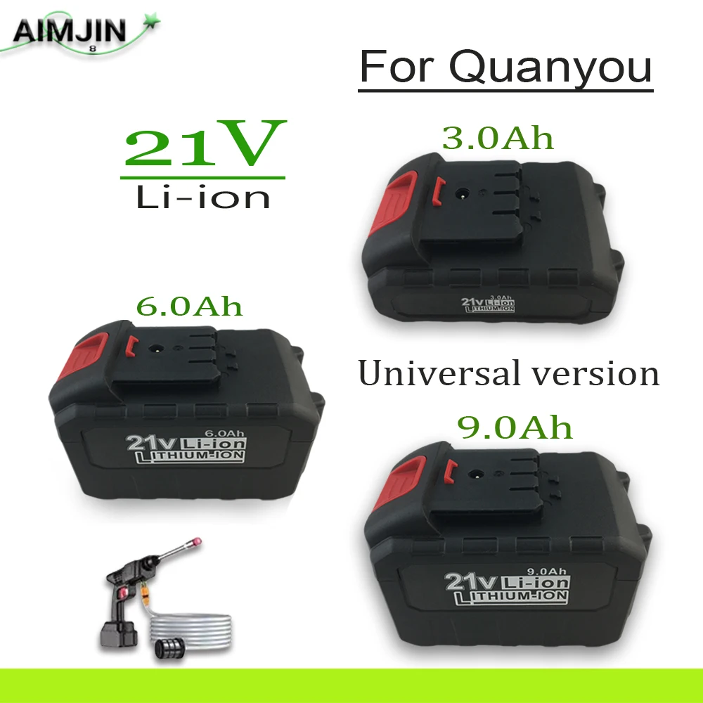 For Quanyou 21V Li-ion Battery  Chainsaw Angle Grinder, Electric Wrench Tool, Specialized Air Cannon Machine Battery