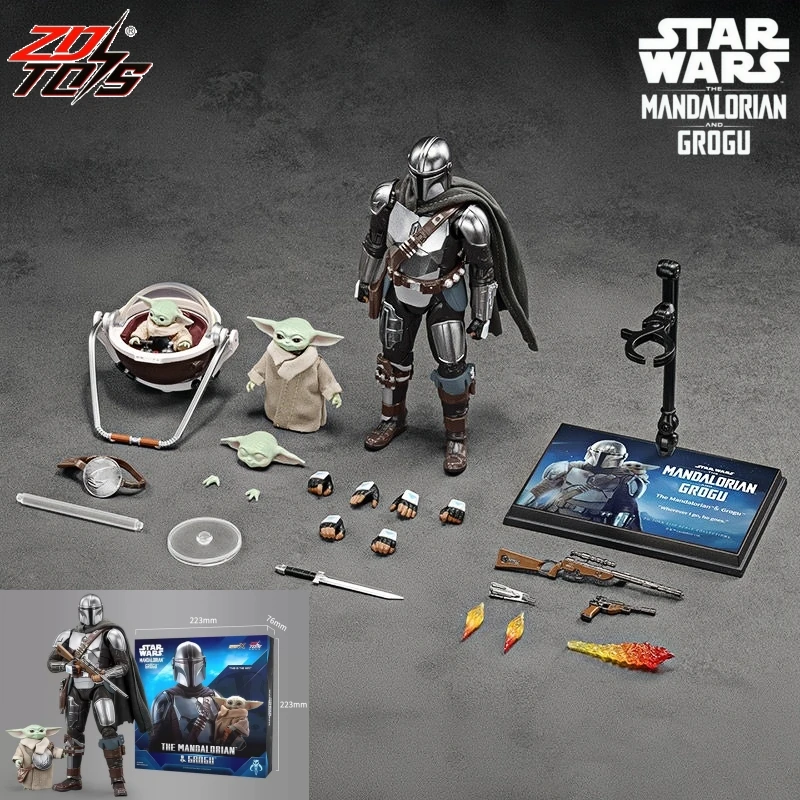 In Stock New ZD Toys Star Wars The Mandalorian and Grogu Darth Vader 1/10 Action Figure Model Collectible Toy Gifts For Fans