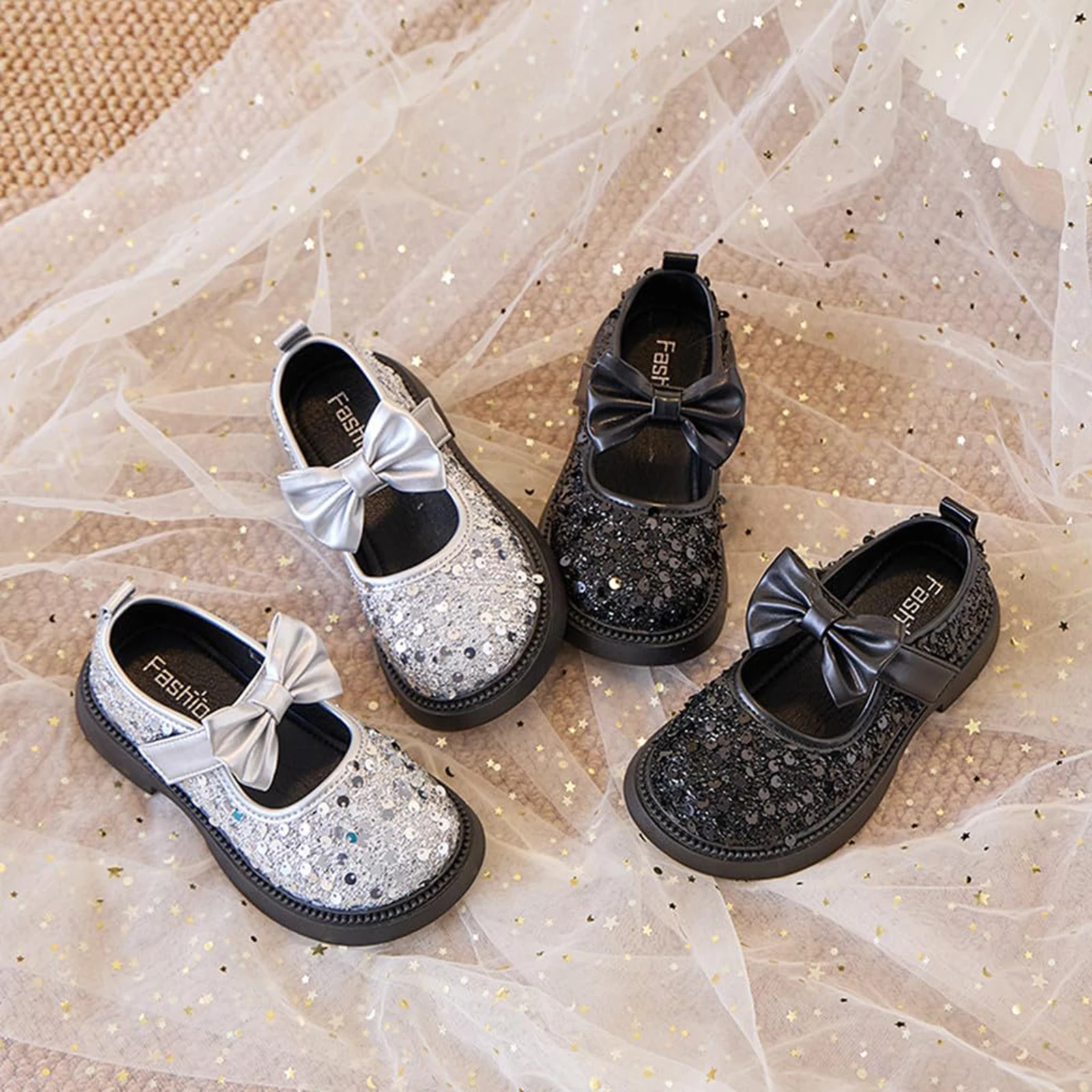 

Girl Daily Beautiful Shoes Sparkling Design Casual Style Non Slip Various Size Cozy Shoes Girl Outdoor Graceful Refined Shoes