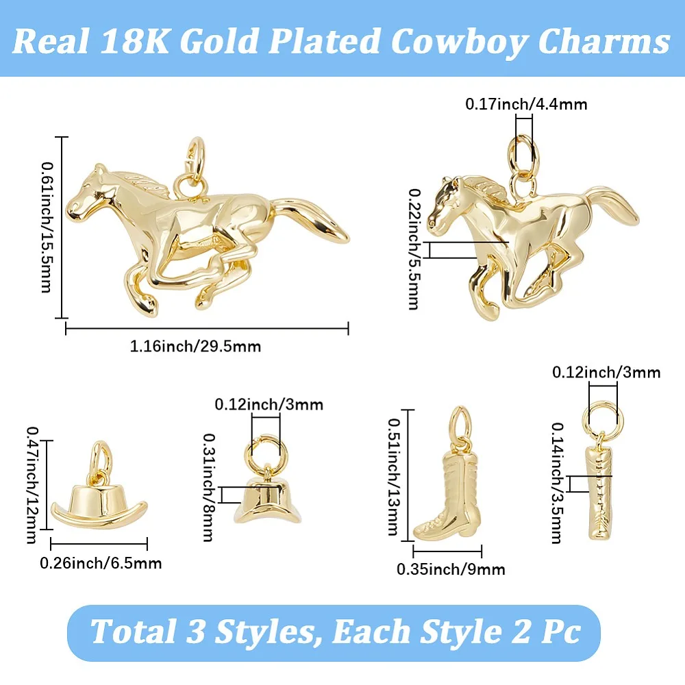 6-pecas-3-estilos-pingentes-de-latao-estilo-cowboy-ocidental-cavalo-chapeu-botas-dourados-65~155x9~295x35~8mm-furo-3~44mm-2-pecas-estilo