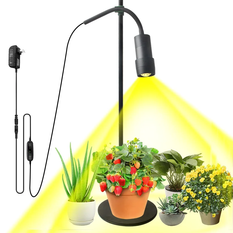 

LED Grow Light for Indoor Plants AC220V Phyto Lamp with Clip Stand 10W Full Spectrum Plant Flood Light for Veg Greenhouse Tent