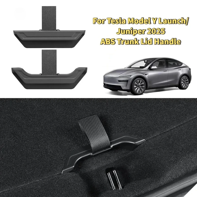 Rear Trunk Rope Draw String For Tesla Model Y Juniper 2026 Open Tail Box Cover Handle Pull Straps Car Modification Accessories