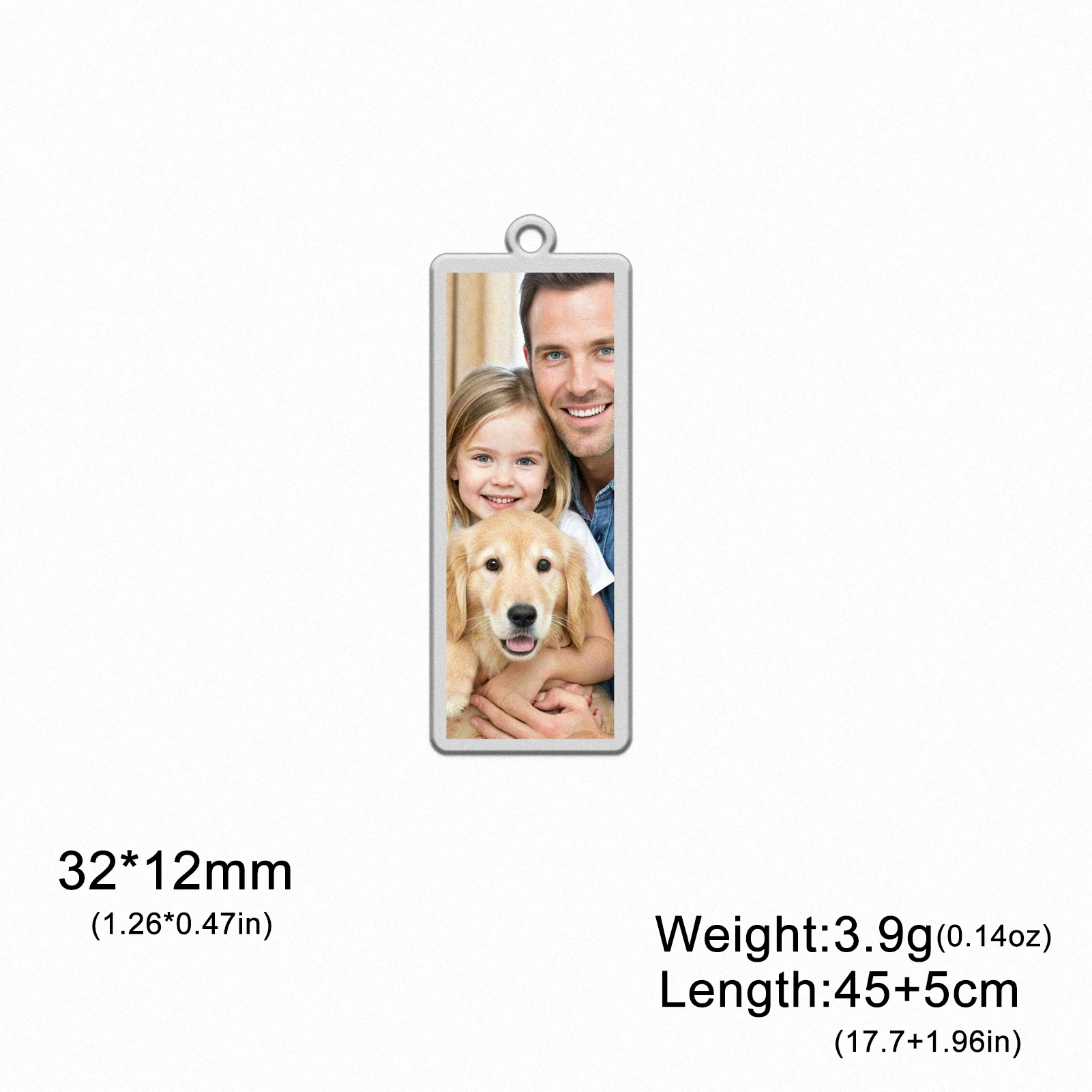 

Custom Single - Sided Color Printed Photo Pendant, Simple Design, Customized Personalized Image, Suitable For Friends Or Family