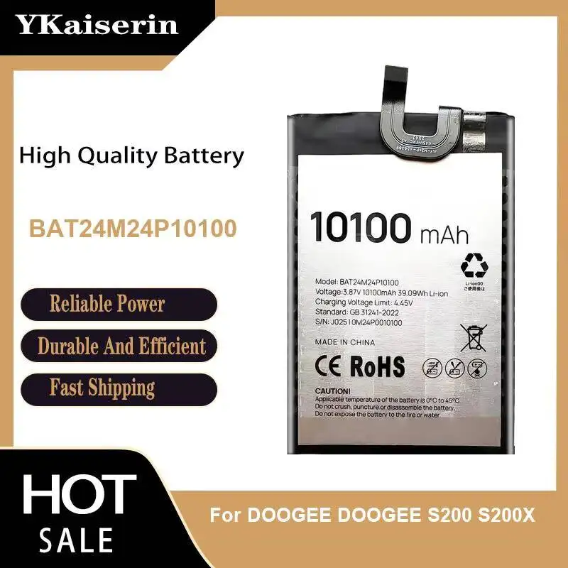 Mobile Phone Battery BAT24M24P10100 Replaceable For Doogee Doogee S200 S200X 10100mAh