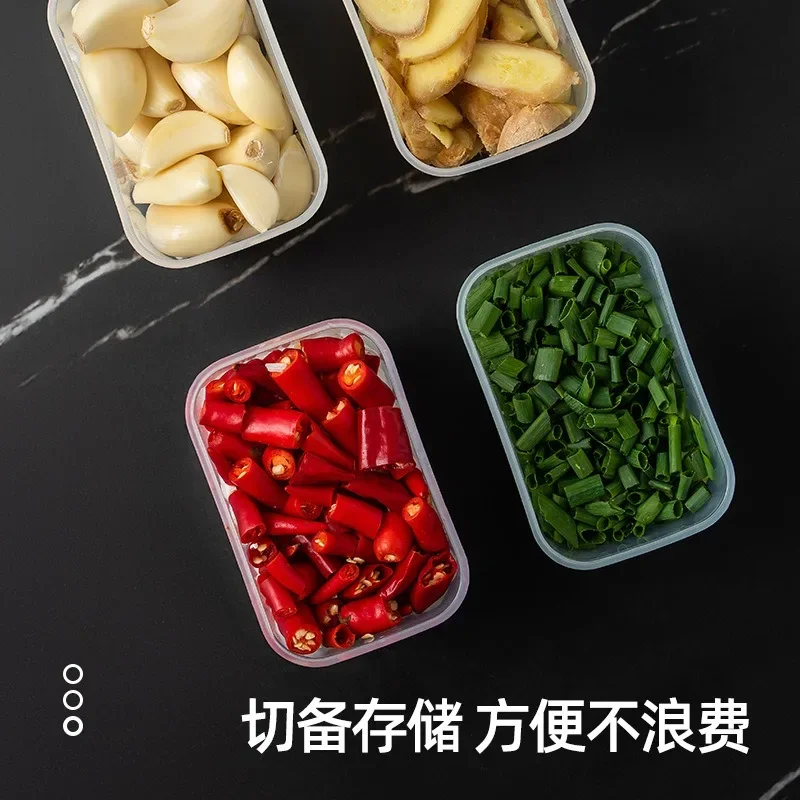 Japanese Four Compartment Packaging Box, Frozen Meat, Frozen Refrigerator, Fresh-keeping Box, Scallions, Ginger, Garlic Storage