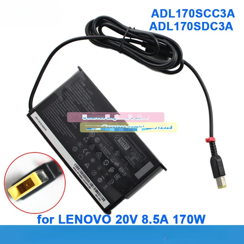 Genuine ADL170SDC3A AC Adapter ADL170SCC3A 20V 8.5A 170W for LENOVO THINKPAD X1 GEN 3 P15/P17 GEN 1 LEGION 5 15IMH05 Y910P53S