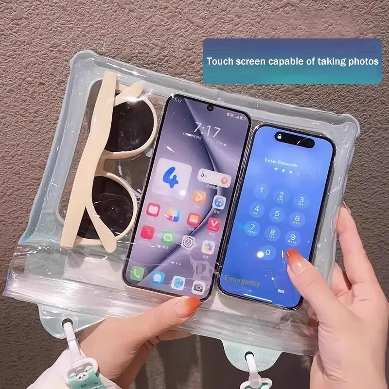 New Waterproof Phone Bag Three-Layer Sealed Touch Screen Waterproof Phone Crossbody Bag Suitable For Swimming Drifting Diving