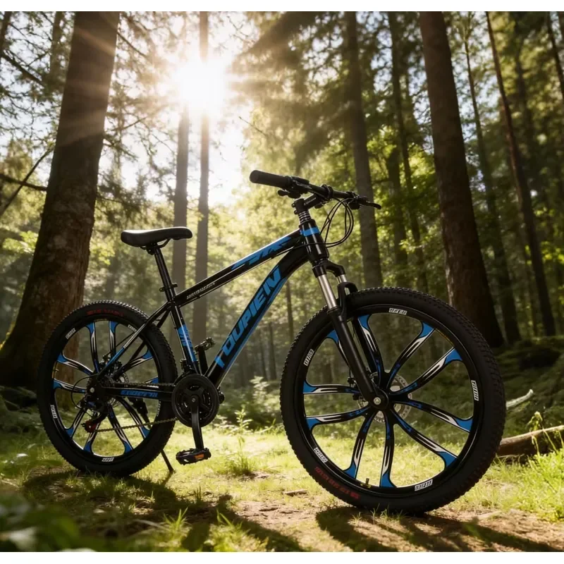 Heavy Duty High Carbon Steel Lightweight Racing Mountain Bike 24/26 21 Speed High Strength Frame Mountain Bike Dual Disc