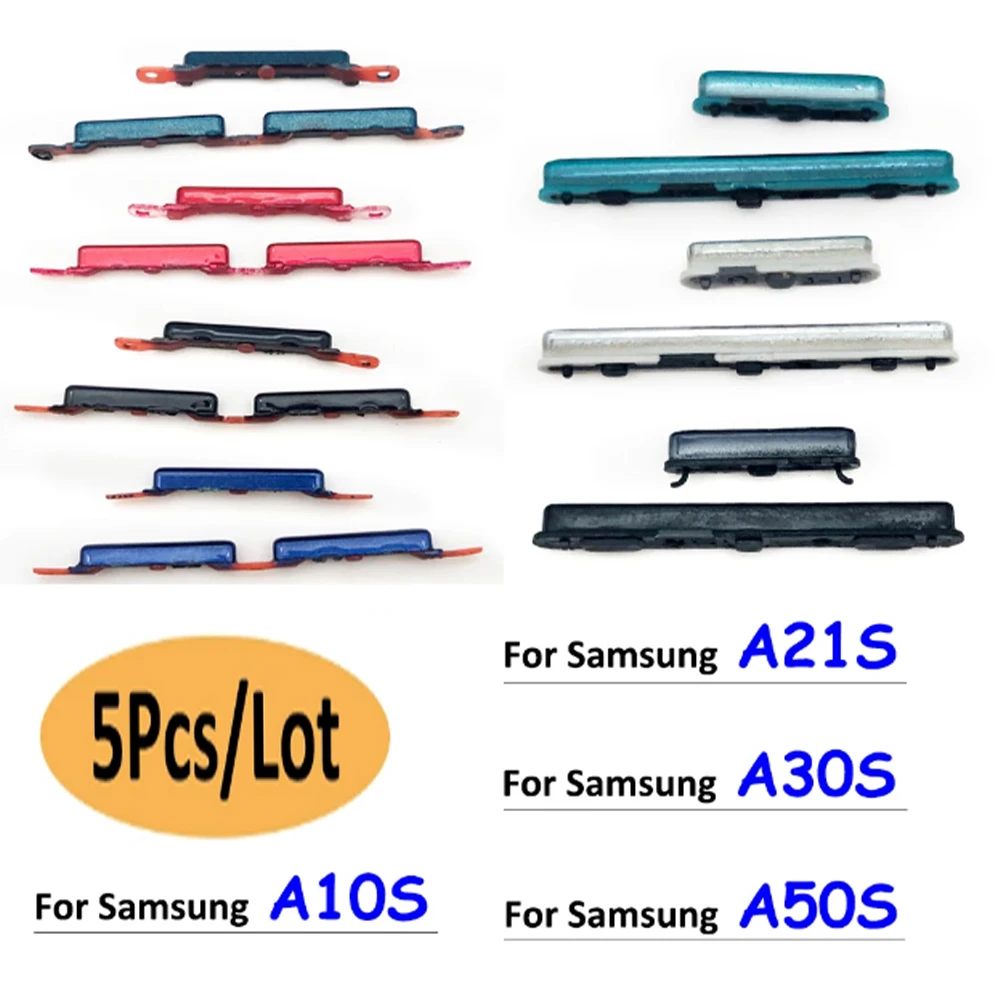 

5Pcs，NEW For Samsung A10S A21S A30S A50S Power Volume Side Button Keys Replacement