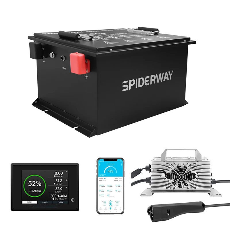 48V(51.2V) 150Ah LiFePO4 Lithium Battery with 200A BMS Charger Perfect for EZGO RXV TXT Freedom RXV, Express L4 Golf Cart