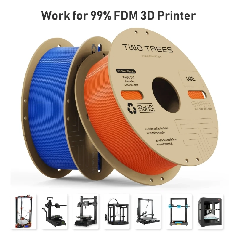 3D Printer Filament Designed For High Speed Printing Fits Plastics 1.75mm 1kg (2.2lbs) For Most FDM 3D Printers H8WD