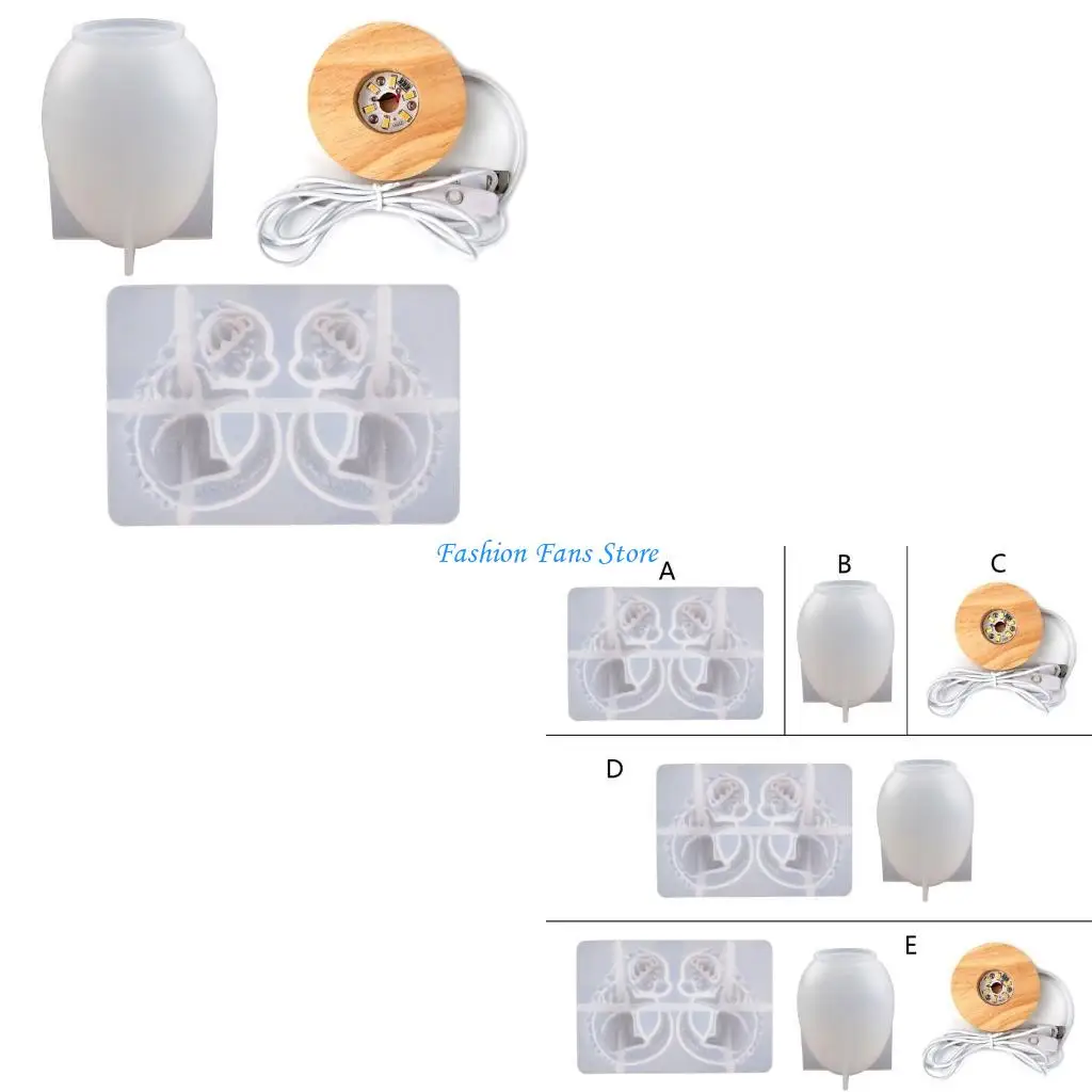 قوالب راتنجات الايبوكسي المضيئة على شكل بيضة التنين من أجل قالب سيليكون مبتكر للأضواء الليلية #1