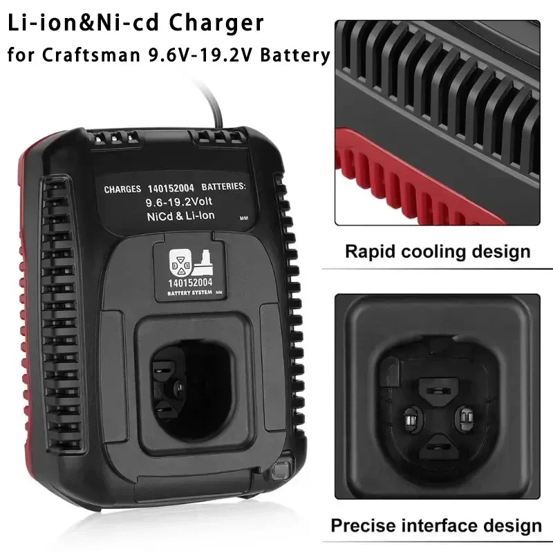 140152004 Li-ion Ni-cd Ni-mh Battery Charger For Craftsman 9.6V-19.2V Power Tools Charger 11375 11376 130279005 PP2011 CRS1000