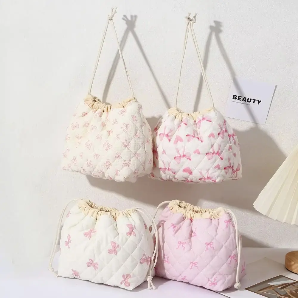 

Креативная косметичка с бантом на шнурке, легкая большая вместительная дорожная сумка для мытья, косметичка для хранения