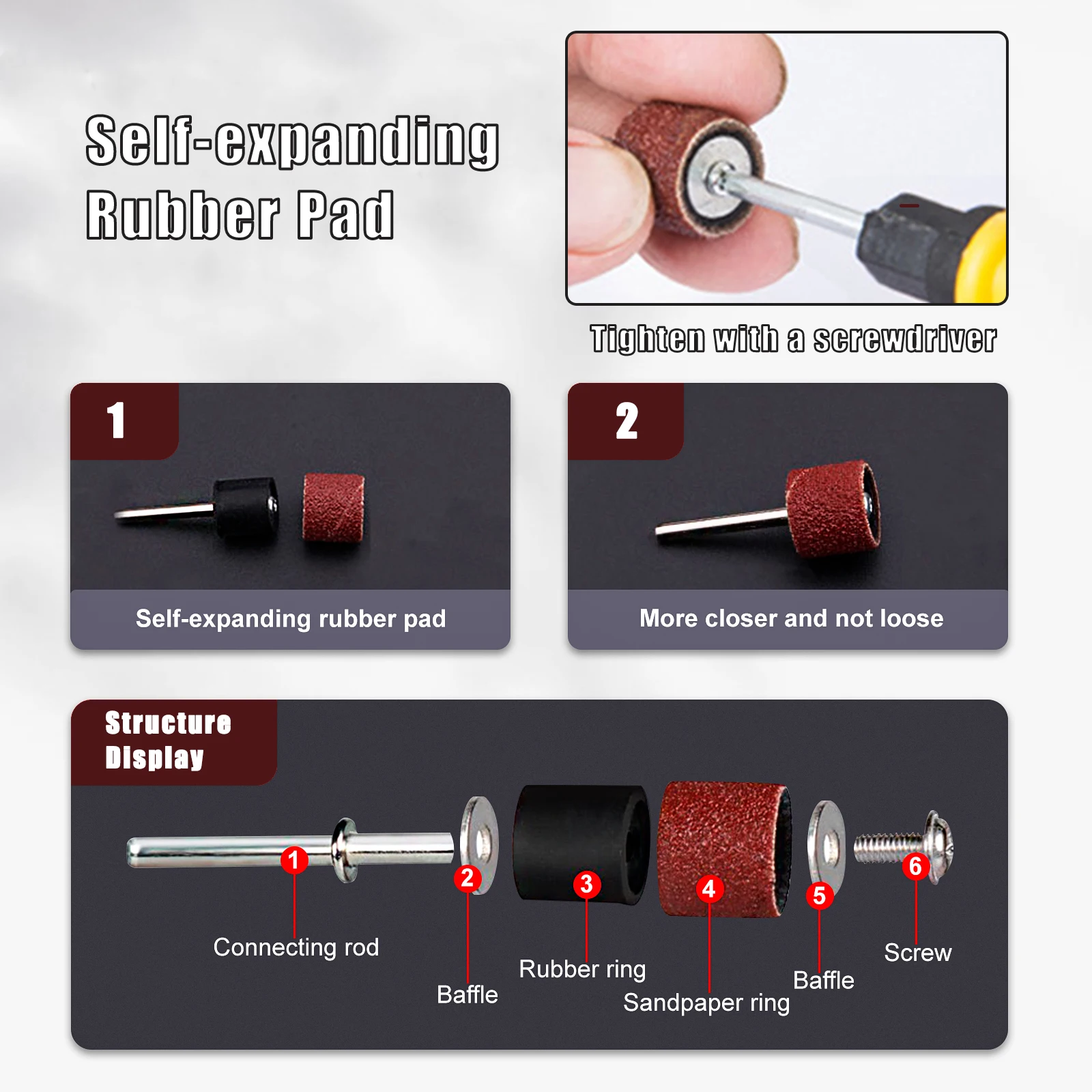 Sanding Drum Kit for Dremel Rotary Tool Sanding Bands Sanders Accessories For Drill WoodWorking   80-600grit