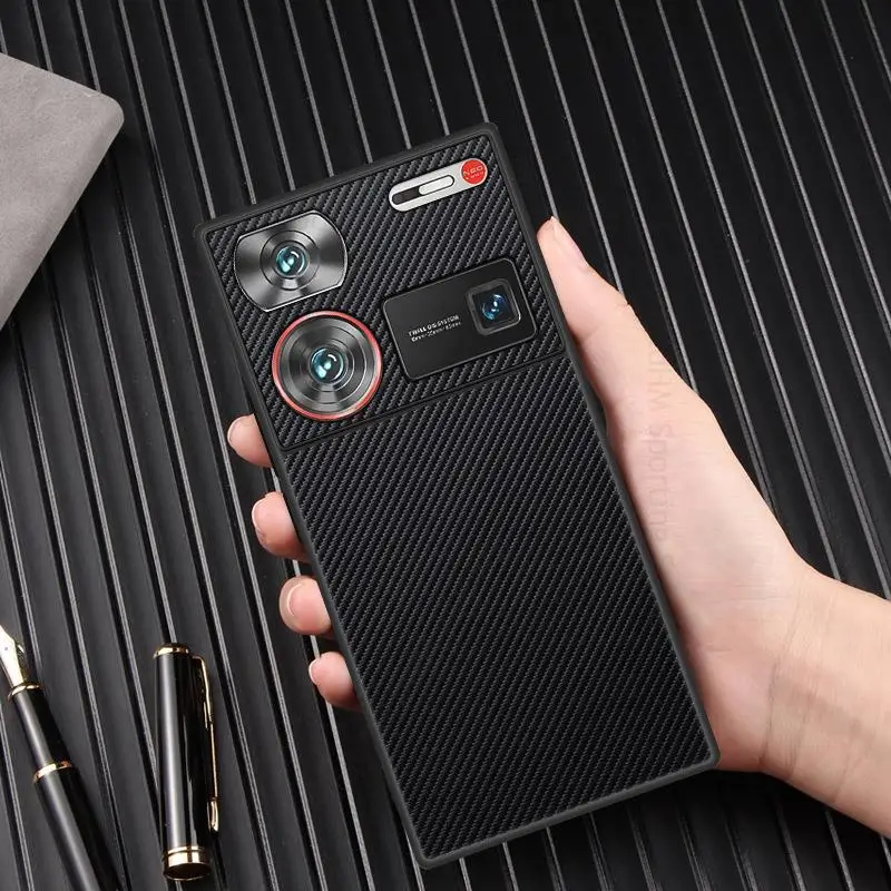 For ZTE nubia Z60 Ultra Carbon Fiber Shockproof Phone Case For Nubia Z50S Pro Z30 Z40S Z60 Axon 40 Ultra Slim Protection Cover