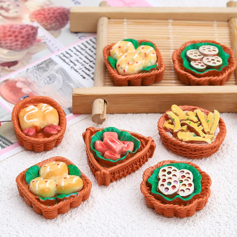 

100pcs Kawaii 3d SImulation Food Flatback Resin Cabochon Scrapbooking Dollhouse DIY Crafts Accessories