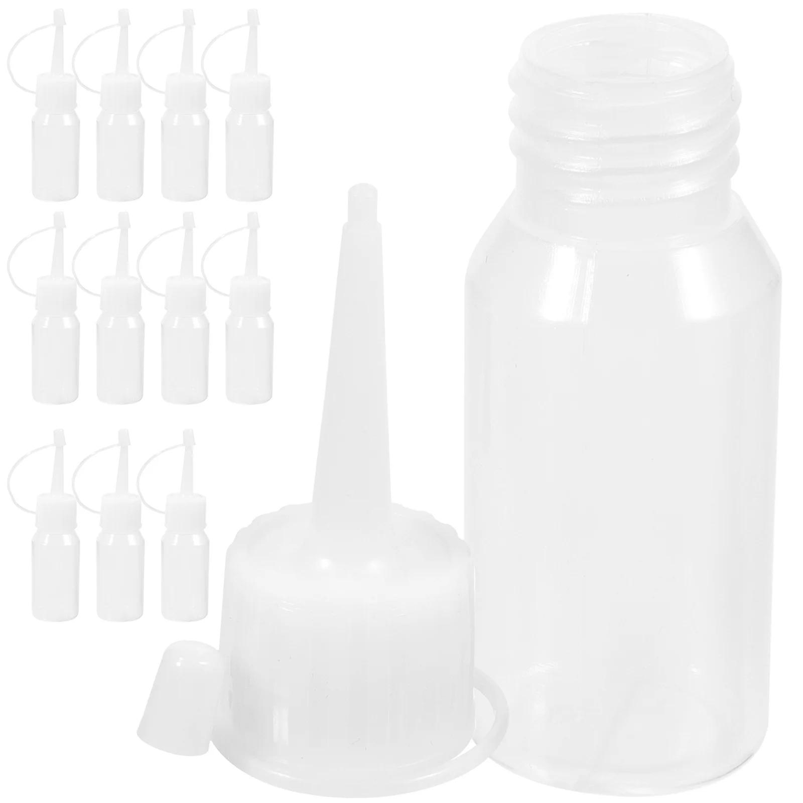 

Beavorty 12pcs Hair Dye Bottle Spray Syrup Dispenser Pump Shampoo Oil Applicator Leak Proof Squeeze Water Pouring Kit for Oiling
