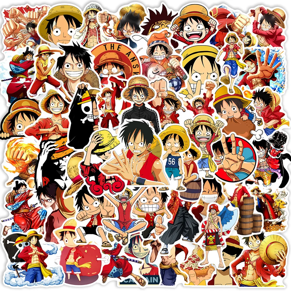 10/30/50pcs ONE PIECE Anime Stickers Cool Luffy Cartoon Manga Decals Graffiti Laptop Luggage Helmet Fridge Classic Toys Sticker