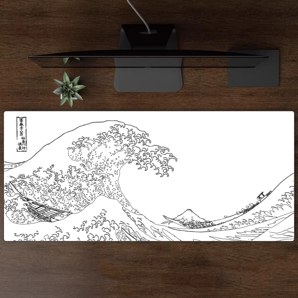 Mouse Pad Great Wave Desk Pad XXL Mouse Pad Gamer 900x400 Carpet Office Customizable Anime Japan
