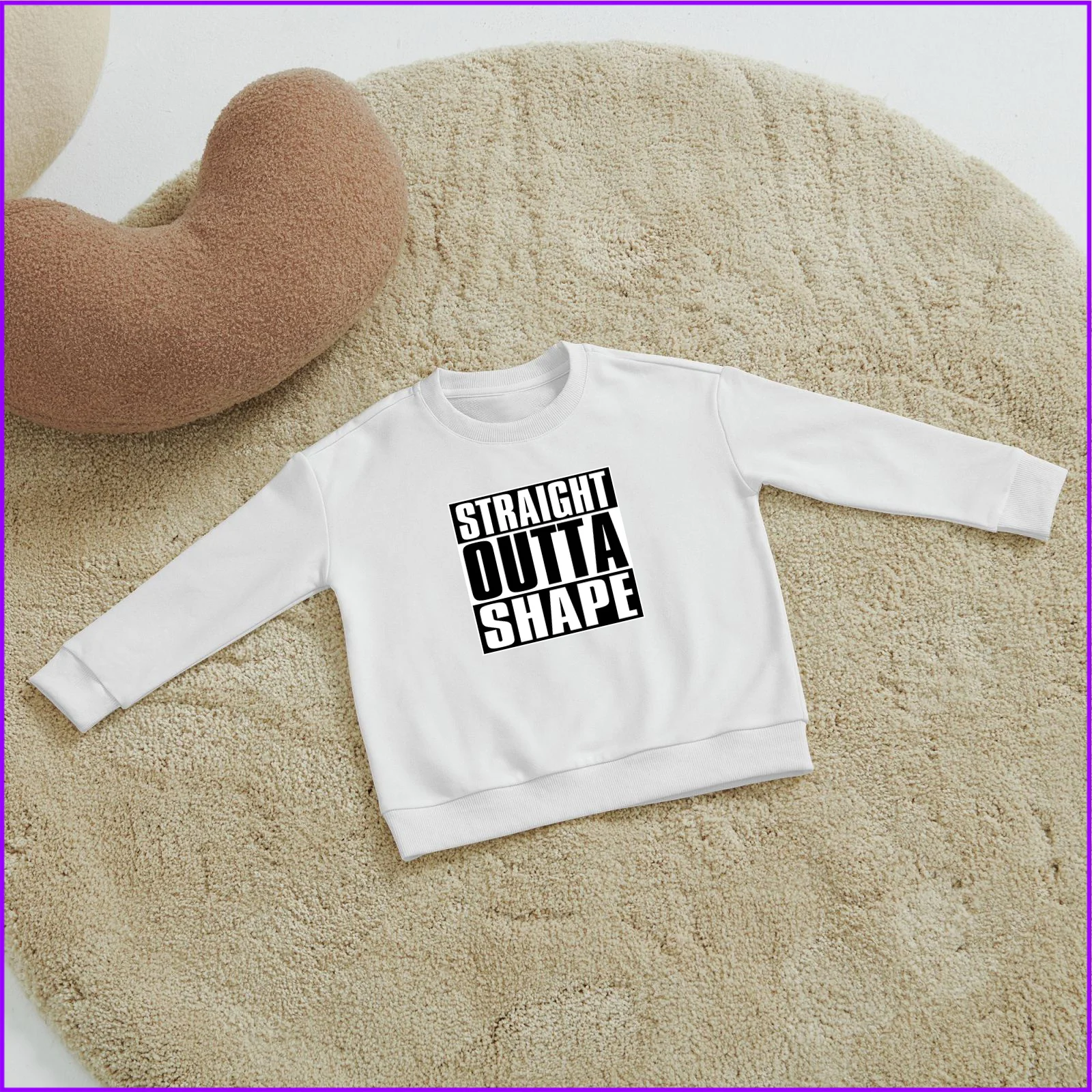 Straight Outta Shape Sja1494 Kids Boys Girls Hoodies Sweatshirts Sweatshirts Tops Teen Clothes Rainbow Friends High Nightmare We