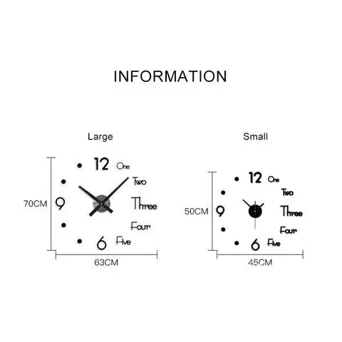 

2020 Modern Design 3D Wall Sticker Clock Silent fashion DIY Wall Clock Rushed Quartz Clocks For Living Room Home Decor