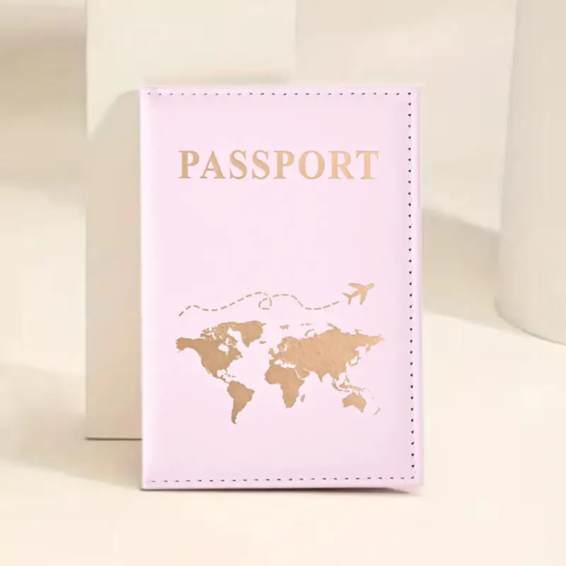 Custodia per passaporto da viaggio per donna Uomo Custodia per biglietti in pelle PU Mappa Copertine per passaporto Accessori protettivi per passaporto Due stili