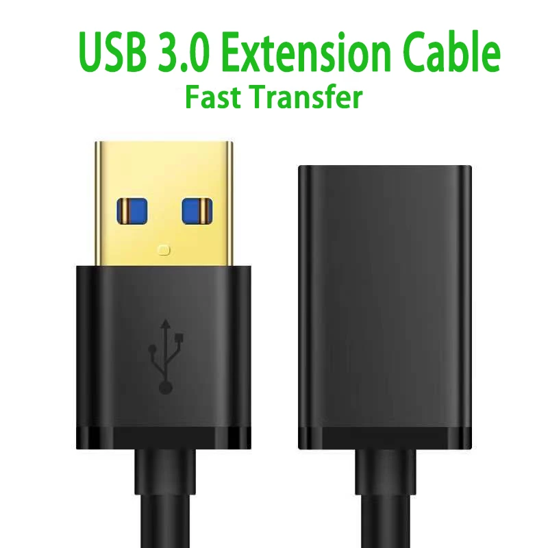 USB 3.0 2.0สายชายสายดาต้าตัวผู้เป็นตัวเมียการถ่ายโอนข้อมูลความเร็วสูงสำหรับ PC Car Dvr ฮาร์ดดิสก์ชาร์จเครื่องพิมพ์สายไฟ