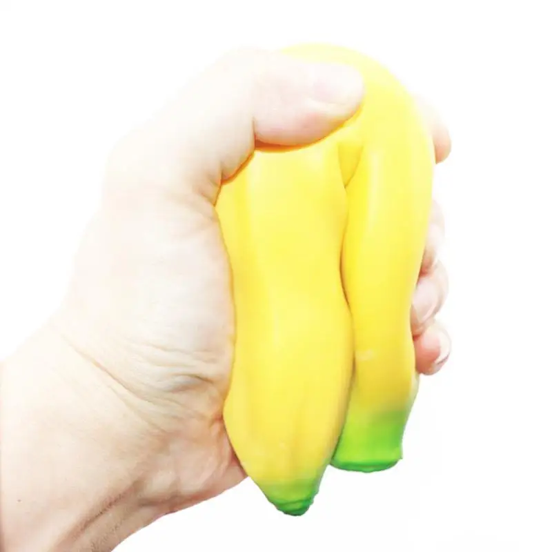 Stretchy Banana Sensory Toy Squeeze SquishyStress Relief Toy Fidgets Toy For Kids Antistress Elastic Gluesand Filled Rubber Toy