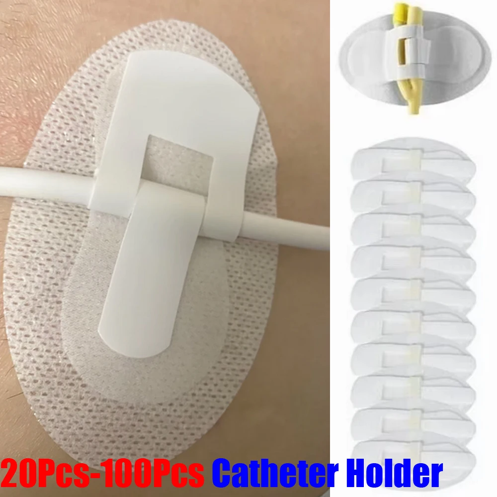 20Pcs-100Pcs Catheter Holder Tube Sticker Bag Strap Urinary Leg Legband Adhesive Urine Fixing Band Device Anchor G
